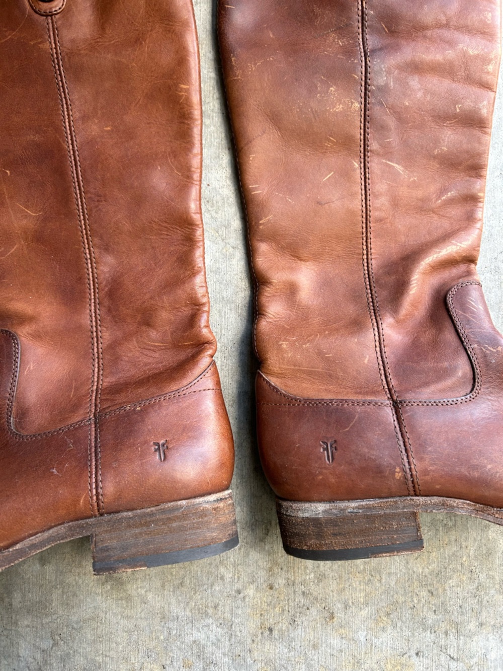Frye Melissa Button Lug Leather Tall Knee Boots 8 - Picture 4 of 9
